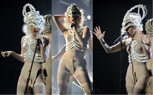 lady gaga stage pic 2011 9 Top 10 Lady Gaga Costumes 