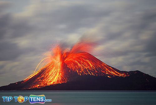 10 Most Dangerous & Biggest Volcanoes In The World Mount KRAKATAU 10 Most Dangerous & Biggest Volcanoes In The World