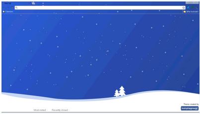 blue christmas theme for google chrome 10 Most Stunning Google Chrome Themes   2011