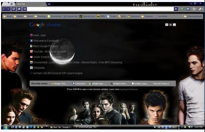 the twilight saga chrome theme 10 Most Stunning Google Chrome Themes   2011