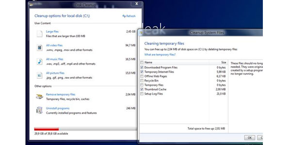 Tweaked Disk Cleanup 10 New Features Expected In Windows 8 