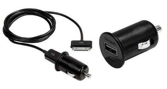 Targus Car Charger with USB compatibility 10 Must Have iPad 2 Accessories
