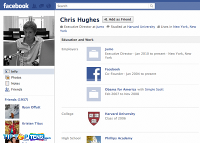 chris hughes 10 First People To Join The Facebook