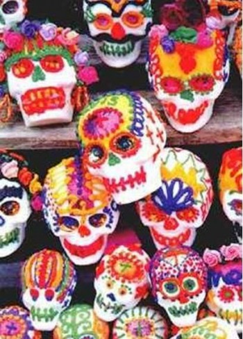 10 Most Creative Sugar Skull Recipes for the Day of the Dead 4. Cascade of Skulls e1316206695381 10 Most Creative Sugar Skull Recipes for the Day of the Dead