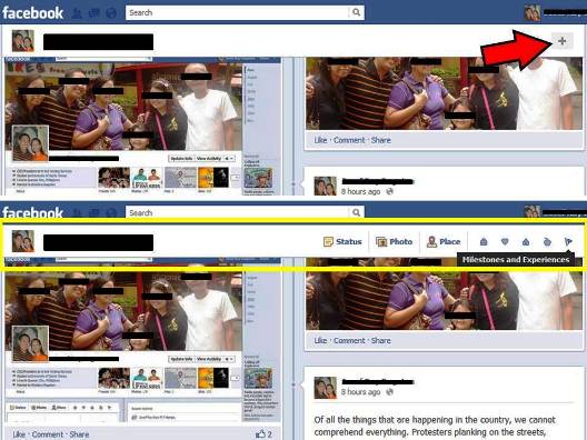 Tip 5 Use the + Button 10 Things That You Can Do To Your Profile With Facebook Timeline