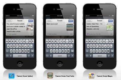 6. Twitter Integration 10 New Features Introduced in Apple iOS 5