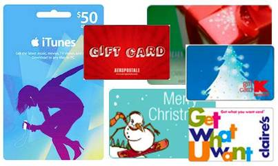 5. Gift Cards Top 10 Best Christmas Gifts for Teens