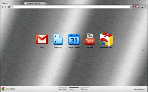 4. Brushed Top 10 Best Google Chrome Themes   2012