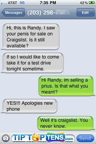 prius sale 10 More Funny iPhone Text Fails