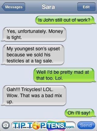 sold test 10 More Funny iPhone Text Fails