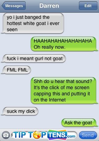 the goat 10 More Funny iPhone Text Fails