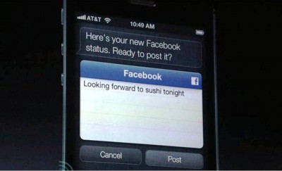 6. Facebook Status using SIRI e1347944361641 Top 10 Features of iPhone 5