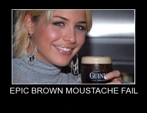 epic brown moustache