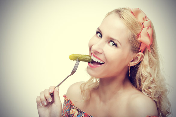 Woman-Eating-Pickles